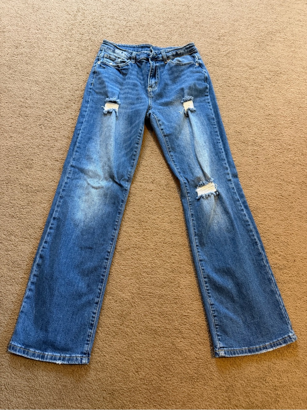 Blue Distressed Women's Jeans